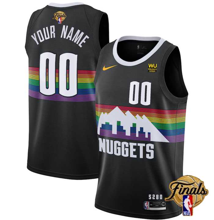 Men & Youth Customized Denver Nuggets Active Player Black 2023 Finals City Edition Stitched Jersey